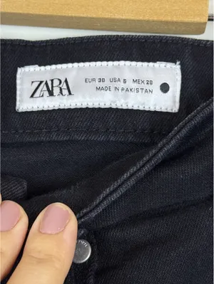 Zara Women’s Black High Rise Flare Bootcut Stretch Jeans Size 6 thumbnail 2