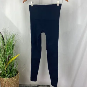 Spanx Dark Navy Blue Full Form Fitting High Waist Rise Leggings Pants S thumbnail 3