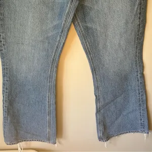 American Eagle Light Wash Distressed Flare Jean Size 12 Long thumbnail 10