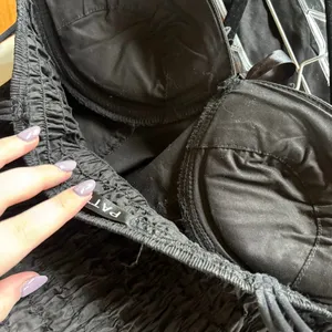 Sexy Witch Black Faux Lace Up Whimsigoth Coquette Dark Fairy Smocked Back Tank thumbnail 10