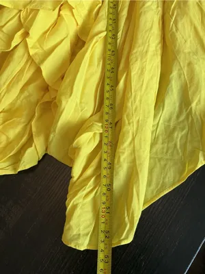 CHICME Yellow Halter Maxi Dress XL Smocked Back thumbnail 10