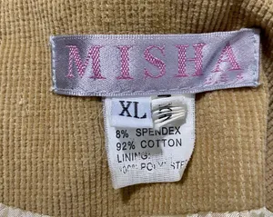 Misha Y2K Vintage Tan Corduroy Floral Embroidered Sequin Blazer Jacket thumbnail 11