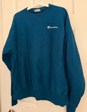 Champion Blue Reverse Weave Crewneck thumbnail 1