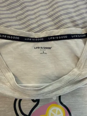 Life is Good Sleep Set Shirt & Pants Large thumbnail 3