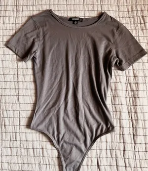 Missguided Gray Bodysuit thumbnail 1