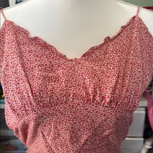 Abercrombie & Fitch red Mini A-Line Skirt Set top size S bottom size M thumbnail 2