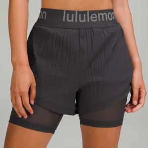 Lululemon Women’s Logo Waistband High-Rise Training Short 3” in Graphite Grey 8 thumbnail 3