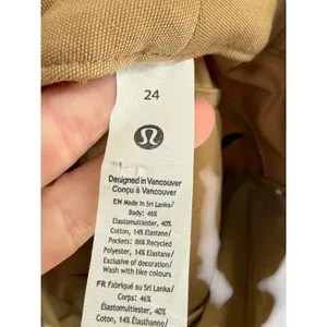 Lululemon Womens City Sleek Mid-Rise Barrel-Leg Pants Tan LW5FF8S Size 24 Preppy thumbnail 3