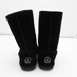 Bearpaw Bootie Womens US 10 Black Suede Fleece Lined Round Toe Mid Calf Boots thumbnail 4