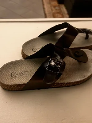 Comfort EST 1946 Women's Metallic Brown Cork Thong Sandals 9 thumbnail 4