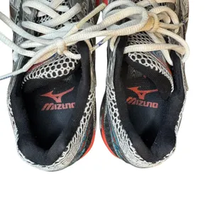 Mizuno Wave Creation 15 Running Shoes Womens 7.5 Silver Blue Red‎ Mesh Athletic thumbnail 2