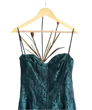 Lulus What a Knockout Forest Green Embroidered Strapless Dress thumbnail 11