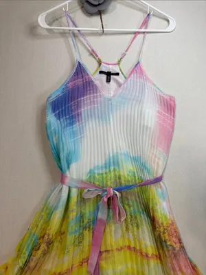 Victoria's Secret Pastel Rainbow Pleated Maxi Dress thumbnail 3