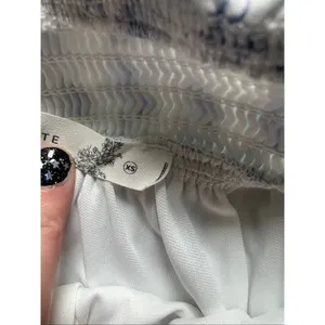 Altar'd State White Blue Ruffle Lace Floral Skirt Size XS thumbnail 6