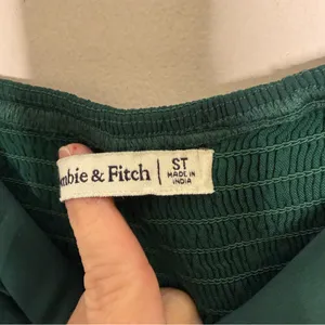 Abercrombie & Fitch Green Ruched Babydoll Mini Dress Small Tall thumbnail 6