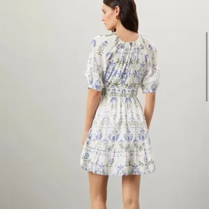 Saylor Gracey floral v neck puff sleeve Summer Dress Size L thumbnail 2