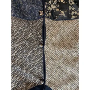 K D Spring‎ Art to Wear Jacket Womens Large Embellished Mixed Media Pockets Vtg thumbnail 5