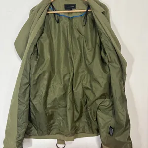 Metaphor NWT Women's Belted Trench Coat Olive‎ Green Sz XL Minimalist Neutral Utility thumbnail 7