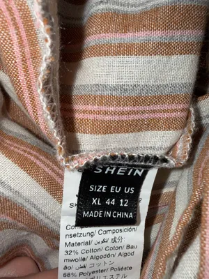 SHEIN Frenchy Cotton Ruffle Armhole Tie Back Striped Romper thumbnail 3