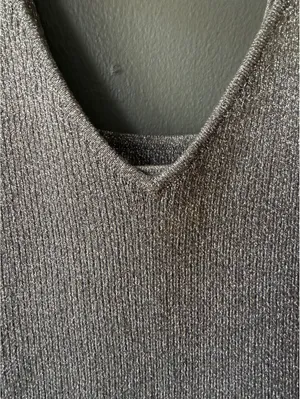 Ralph Lauren Silver Metallic Knit Tank  Medium thumbnail 4