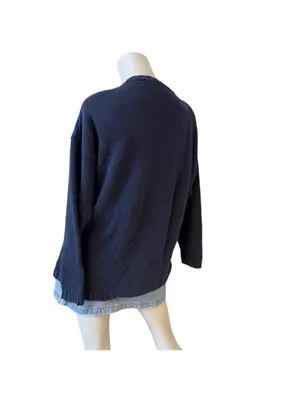 1980s Nautical Maritime Sailing Vintage Sailboat Whimsical Lagenlook Sweater thumbnail 5