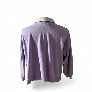 Vintage Lavender Hummingbird Floral Collared Sweatshirt‎ Women's thumbnail 2