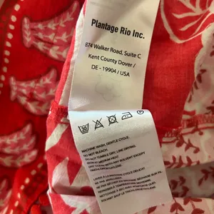 Farm Rio Summer Sunrise Mini Dress Small Red Smocked Puff Sleeve Tropical Summer thumbnail 10