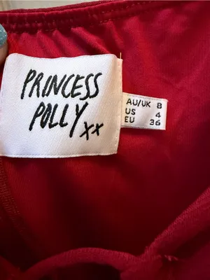 Princess Polly Long Sleeve Tie-Front Mini Dress in Wine XS thumbnail 3