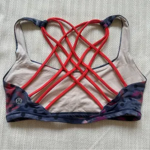 Lululemon Free To Be Wild Bra in Windy Blooms Regal Plum Multi/Alarming Size 6 thumbnail 4