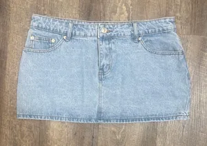Edikted Micro Denim Skirt thumbnail 1