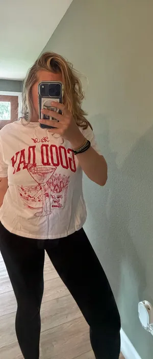 Abercrombie Girl Dinner Graphic Tee | White | Size S thumbnail 3