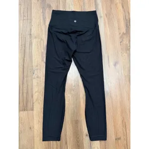 Lululemon Wunder Under Leggings Women 6 Black Ribbed High Rise 25" Inseam thumbnail 4