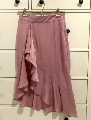 Nasty Gal Asymmetric satin skirt thumbnail 1