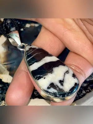 White Buffalo Turquoise Crystal Pendant 2 1/2” thumbnail 5
