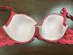 Victoria’s Secret Dream Angels Lined Demi Pink Lace Bra Size 34B thumbnail 4