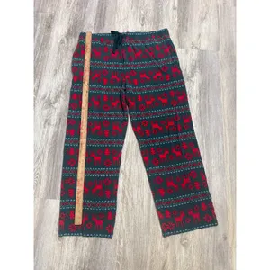 Hanna Andersson Soft‎ Womens XL Tencel Pajama Set Green Red Reindeer Fair Isle thumbnail 12