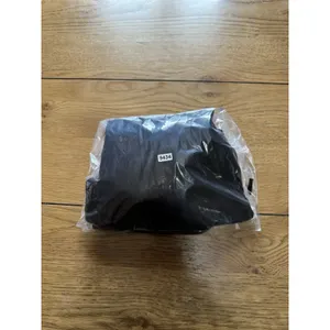 Serenade Women Sz Large Button Down Shirt Crinkle Stretch Black Office Chic NWT thumbnail 11
