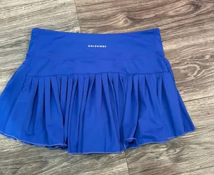 Gold Hinge Pleated Tennis Skirt Blue thumbnail 2