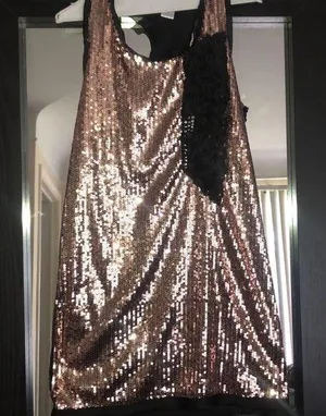 Elsey gold sequin tank. Size small thumbnail 1