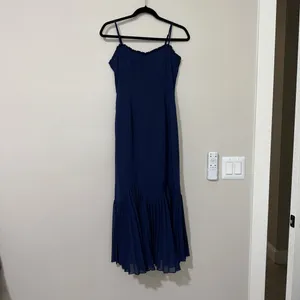 Petal & Pup Ashton Midi Dress Size L Navy Blue thumbnail 6