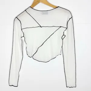 Edikted Top White Long Sleeve Crop Size Small thumbnail 2
