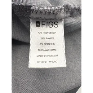 FIGS‎ Caspian V-Neck Scrub Top Large Heathered Charcoal Gray Single Pocket thumbnail 7