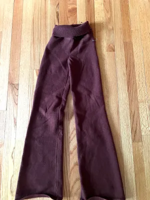 Sincerely Jules women Wide-Leg Knit Joggers in Deep Brown thumbnail 2
