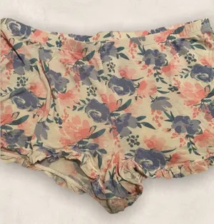 Floral Ruffled Sleep Shorts Size M thumbnail 1