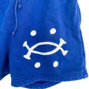 Madhappy Buddy Heritage Shorts‎ Cotton Embroidered Royal Blue M GUC thumbnail 3