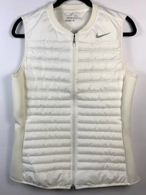 Nike AeroLoft Womens Golf Vest Large White Quilted Full Zip Lightweight thumbnail 16