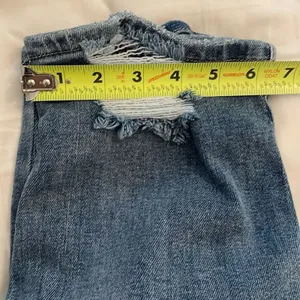 Risen Distressed Denim Blue Jeans Womens Size 3 / 26 thumbnail 7