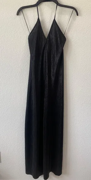 ZARA Basic Collection mesh black jumpsuit size S thumbnail 1