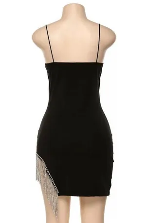 Boutique Black Sequin Homecoming Bodycon Dress Size Small thumbnail 4