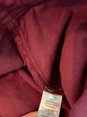 New With Tags Burgundy Day + Moon Stretch Denim Romper Sz M thumbnail 9